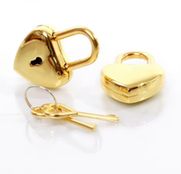 Mini serrure de journal d'amour avec deux clés pour des cadenas en forme de coeur en alliage de zinc en métal de qualité de cadeaux