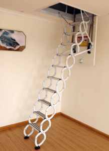 Échelle Loft rétractable rétractable en aluminium, échelle à ciseaux pliables <span class=keywords><strong>attiques</strong></span> - Product Image 5