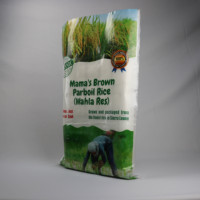 Vente en gros sacs d'emballage de riz laminé tissé en pp pour 2 kg 5kg 10kg 15kg 25kg 50kg sac d'emballage de riz en plastique transparent