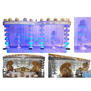 Columnas de Cristal Dinámicas para Fuentes, Escenario para Bodas, Fibra de Vidrio, Tamaño y Color Personalizables, Diseño Duradero y Moderno - Product Image 1