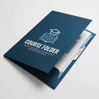 Carpeta de Negocios A4 Personalizada para la Educación Escolar, Instituciones de Capacitación, Artículos de Papelería con Marca, Funda para Presentaciones con Bolsillos