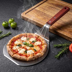 Espátula de Pizza de Acero Inoxidable con Mango de Madera Personalizada, Nueva, para Uso en la Cocina del Hogar - Product Image 1