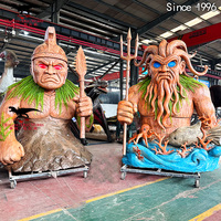 Personnages de dessins animés animatroniques personnalisés en une seule pièce, texture en silicone avec détails exquis, modèle de dieu de la montagne en dessin animé