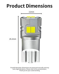Nueva Luz de Posición LED TH <span class=keywords><strong>Howie</strong></span> T10, Faro Delantero T10-6SMD-3020 1.9W 12-24V CanBus, Reemplazo para Luces de Matrícula e Instrumentos, 6000K - Product Image 5