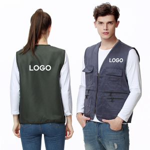 XDH2052 Vente en gros <span class=keywords><strong>de</strong></span> chemises publicitaires multi-poches, vêtements <span class=keywords><strong>de</strong></span> travail imperméables, gilet <span class=keywords><strong>de</strong></span> <span class=keywords><strong>journaliste</strong></span>, gilet <span class=keywords><strong>de</strong></span> bénévole personnalisé avec logo - Product Image 1