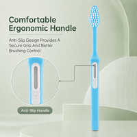 Brosse à dents pour adultes avec poils moyennement denses, manche ergonomique, nettoyage dentaire domestique, soins bucco-dentaires