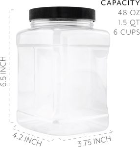 1000ml Bpa Free Food Grade PET Plastic Container with Crown Cap and Screen Printing for <b>Cookie</b>/Candy Storage - Product Image 3