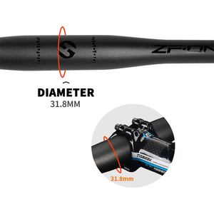 Guidon de vélo de montagne en <span class=keywords><strong>carbone</strong></span> TOSEEK T700, 31,8 mm, barre plate, barre large en <span class=keywords><strong>carbone</strong></span> absorbant les chocs, pour Enduro Trail Offroad MTB - Product Image 4