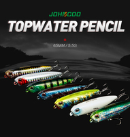 JOHNCOO — leurre Pencil rigide pour la pêche en surface, appât artificiel wobbler idéal pour le bar, nouveau modèle, 65/100mm