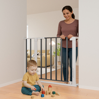 Installation sans perçage montée sur pression pour porte de sécurité pliable pour bébé, peu encombrante, pour la vie en appartement