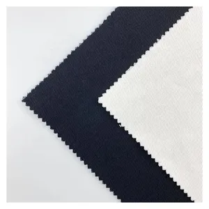 360GSM High Quality Woven Plain Dyed White Black 100% Cotton Twill Fabric For Men Chino Pants