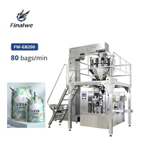 Machine de remplissage de sachets préformés Finalwe pour liquides, sirops et boissons, avec débitmètre intégré
