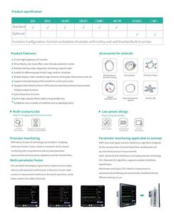 QD-VE15 <span class=keywords><strong>Monitor</strong></span> pasien hewan 15 inci troli <span class=keywords><strong>Monitor</strong></span> dokter hewan peliharaan perlengkapan rumah sakit hewan 6 parameter - Product Image 5