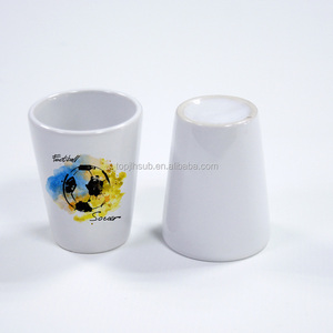 Topjlh 1.5oz sublimation blanc <span class=keywords><strong>verre</strong></span> à liqueur de spiritueux en céramique blanc design personnalisé porcelaine hub style <span class=keywords><strong>verre</strong></span> à whisky - Product Image 4
