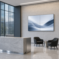 Mur vidéo LCD ultra-fin de 55 pouces avec cadre de 1,8 mm, écran HD sans soudure pour salle d'exposition, bureau, hall d'entrée