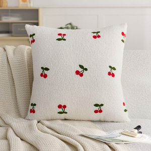 Teddy velours brodé canapé taie d'oreiller conception <span class=keywords><strong>de</strong></span> fruits frais pour salon lit repos et lecture Accent oreiller - Product Image 6
