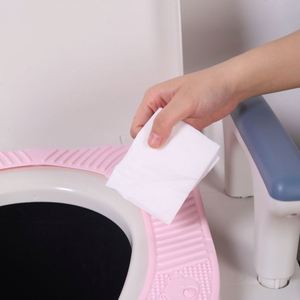 <b>Waterproof</b> Silicone Toilet Seat Cushion Enlarged Inner Diameter Washable <b>Pad</b> Velcro Fastener Universal All Seasons - Product Image 3