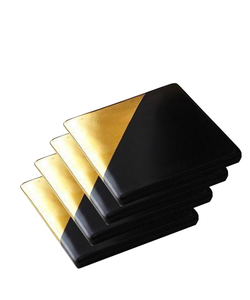 ชุดจานรองแก้วสีทองและสีดำสุดหรู - Product Image 6