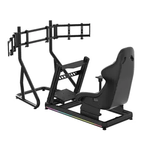 ชุดจำลองการขับรถแข่ง SIM Racing Rig สีเงิน รุ่น 4040 4080 40120 40160 โครงอะลูมิเนียมสีดำ - Product Image 2