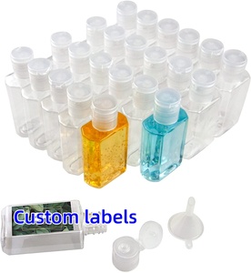 60ml Mini Travel Shampoo Bottles with Flip Cap Small <strong>Refillable</strong> Empty Portable <strong>Hand</strong> Sanitizer Bottle for Liquid Lotion Body <strong>Soap</strong> - Product Image 1