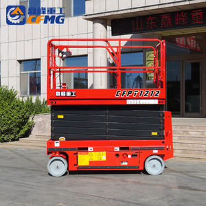 מפעל אספקת מיני קטן ידני סוללה כוח חשמלי לדחוף סביב מעלית מספריים סוג משיכת עבודה אווירית פלטפורמת לבית בשימוש - Product Image 6