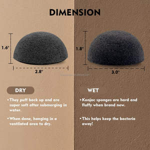 Éponge Konjac 100% Naturelle et Biologique avec Logo Personnalisé, Éponge de Nettoyage du Visage <span class=keywords><strong>Lavable</strong></span>, Éponge de Bain pour le Bain et les Soins de la Peau - Product Image 2
