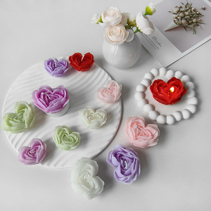 Wholesale Valentine's Day Gifts Heart Shaped Home Decor Aromatherapy <strong>Candle</strong> Rose Flower Scented <strong>Candles</strong> - Product Image 3