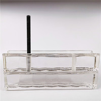 Brique de verre rectangulaire en cristal, bloc décoratif pour cloison intérieure, 24x5cm, tuile transparente givrée, séparateur de pièce, intimité