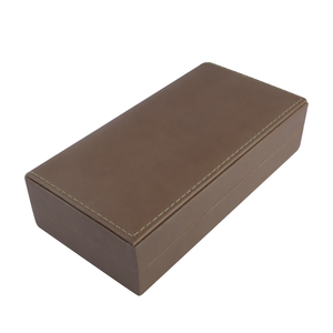 Boîte à stylos en cuir PU marron grand étui lourd de haute qualité pour l'emballage - Product Image 6