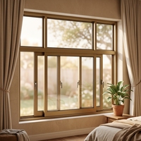 Ventanas Abatibles Modernas de Aleación de Aluminio NFRC AS2047 CE, Triple Acristalamiento, Aislamiento Térmico, Diseño a Prueba de Viento, Vista Panorámica