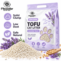 Litière pour chat en tofu de haute qualité mélangée à de la litière pour chat à base de bentonite pour chats sensibles