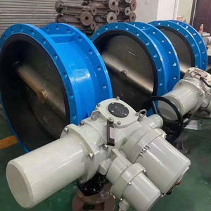 Veyron วาล์วปีกผีเสื้อแผ่น DN400 AC 220V พร้อมที่นั่ง PTFE - Product Image 1