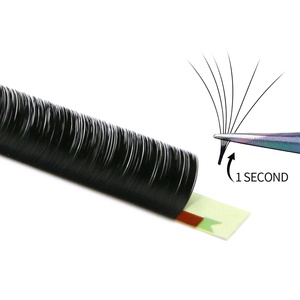A-RIX para Extensiones de Pestañas de Rápida Aplicación, Negras/Marrones, Veganas, Hechas a Mano, con Efecto Pluma, de Fácil Abanico, con Bandejas de Alambre - Product Image 5
