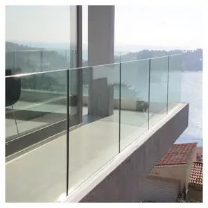 Prima безободковые ограждения из закаленного стекла для бассейна, алюминиевые U-образные ограждения для лестницы, балконные стеклянные ограждения, поручни, балюстрады