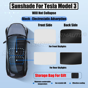 Parasoles para Techo de Cristal, Parasol Delantero y Trasero para Techo Corredizo, para Tesla Model 3 Y, Toldo Aislante con Adsorción Electrostática - Product Image 4