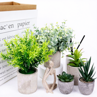 Ensemble de 5 plantes vertes artificielles en pot, best-seller transfrontalier, décoration d'intérieur, plantes artificielles