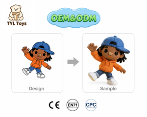 Peluche personnalisée de personnage de dessin animé, modèle 2D fini, poupée humaine en peluche, mascotte lapin, rembourrage en coton PP, 11-30 cm, 14 ans et plus - Product Image 1