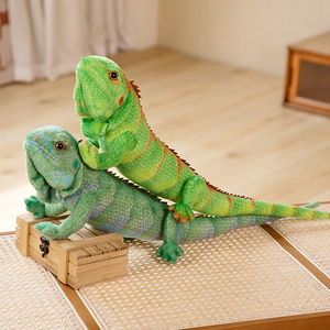 Juguete de peluche de lagarto de simulación de 65cm y 95cm, juguetes de animales de peluche de lagarto verde realista, regalos de promoción de zoológico para niños - Product Image 6