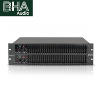 Égaliseur graphique stéréo professionnel BHA 22, processeur de signal audio double 31 bandes avec limiteur de crête, équipement de montage en rack pour le chant