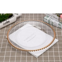 Assiette de présentation XiangJin Phnom personnalisable en plastique transparent avec bordure perlée pour la maison, les mariages, les hôtels – Vaisselle en PS
