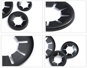 Rondelle de retenue à bride, rondelle étoile GB854, bague de retenue d'axe en acier 65Mn oxydé noir pour le positionnement des roulements - Product Image 6