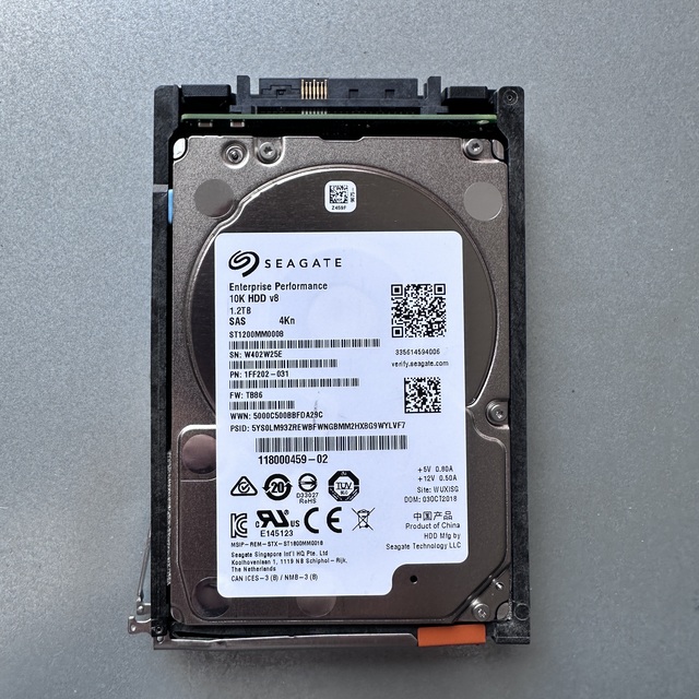 005051635 D3-2S10-1200 Unity Storage 1.2T 10K 2.5 Inch SAS Hard Disk