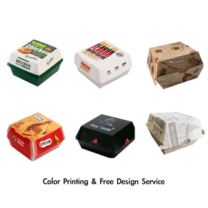 Vente en gros Boîte à emporter kraft pour hamburger Papier de qualité alimentaire pour hot-dog <span class=keywords><strong>poulet</strong></span> frit sushi avec stratification mate et gaufrage - Product Image 2