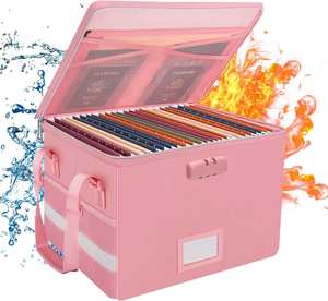 Custom Logo UL94-Certified Fireproof <b>File</b> Organizer <b>Box</b> with Handle Portable Multi-layer <b>Storage</b> for Hanging Filing Products - Product Image 1