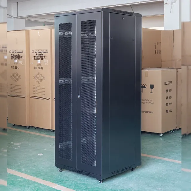 Custom 600 8001000 19 Inch Steel Server Rack 42U Network Double Door Monitoring Weak Current Cable Switch Room Floor Standing