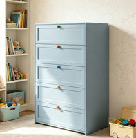 Commode haute en métal, commode verticale en acier résistante à la rouille pour organiser les vêtements dans la chambre