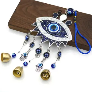 Turkey Evil Eye Rear View Mirror Crystal Car Pendant For Family Glass Decoration Beautiful Unique Car Hangings