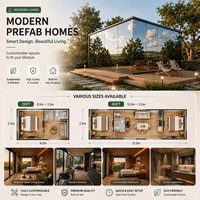 Maisons de luxe préfabriquées, maison en verre, maison mobile, hébergement temporaire, résistant à l'eau, réponse rapide, hôtel capsule en acier préfabriqué, resort