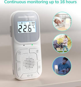 Portable Digital Baby Audio Monitor <b>System</b> with Clear 2-Way Intercom and High Sensitivity Microphone - Product Image 2
