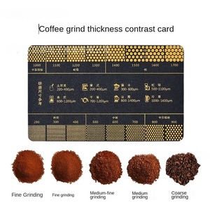 Espesor de molienda de café en polvo tamaño de comparación de referencia pequeña tarjeta de escala de molienda de café negro - Product Image 4